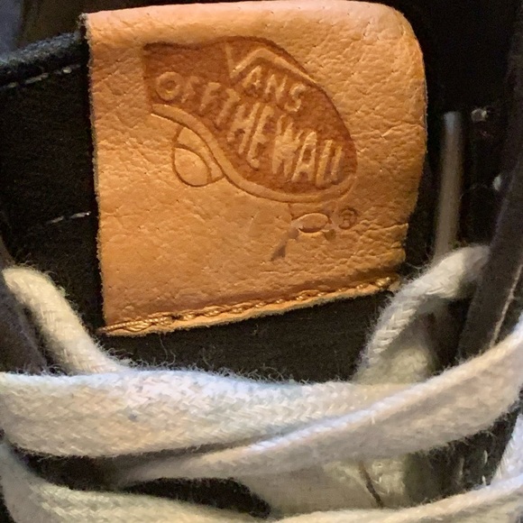 ❣️❣️SOLD❣️❣️HIGH TOP Black Suede LBLUE /WHITE SQUARES Canvas Men- 7 Women-8.5 - Picture 10 of 14